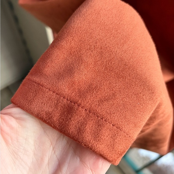 🆕✨ Tahari ASL Walnut Brown Faux Suede Sheath Dress Size 6 Gold Tie Career Midi - Picture 12 of 17